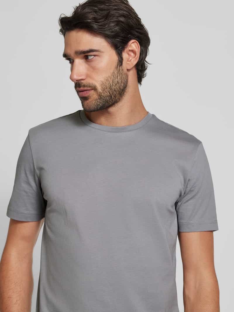 Christian Berg Men T-shirt met geribde ronde hals