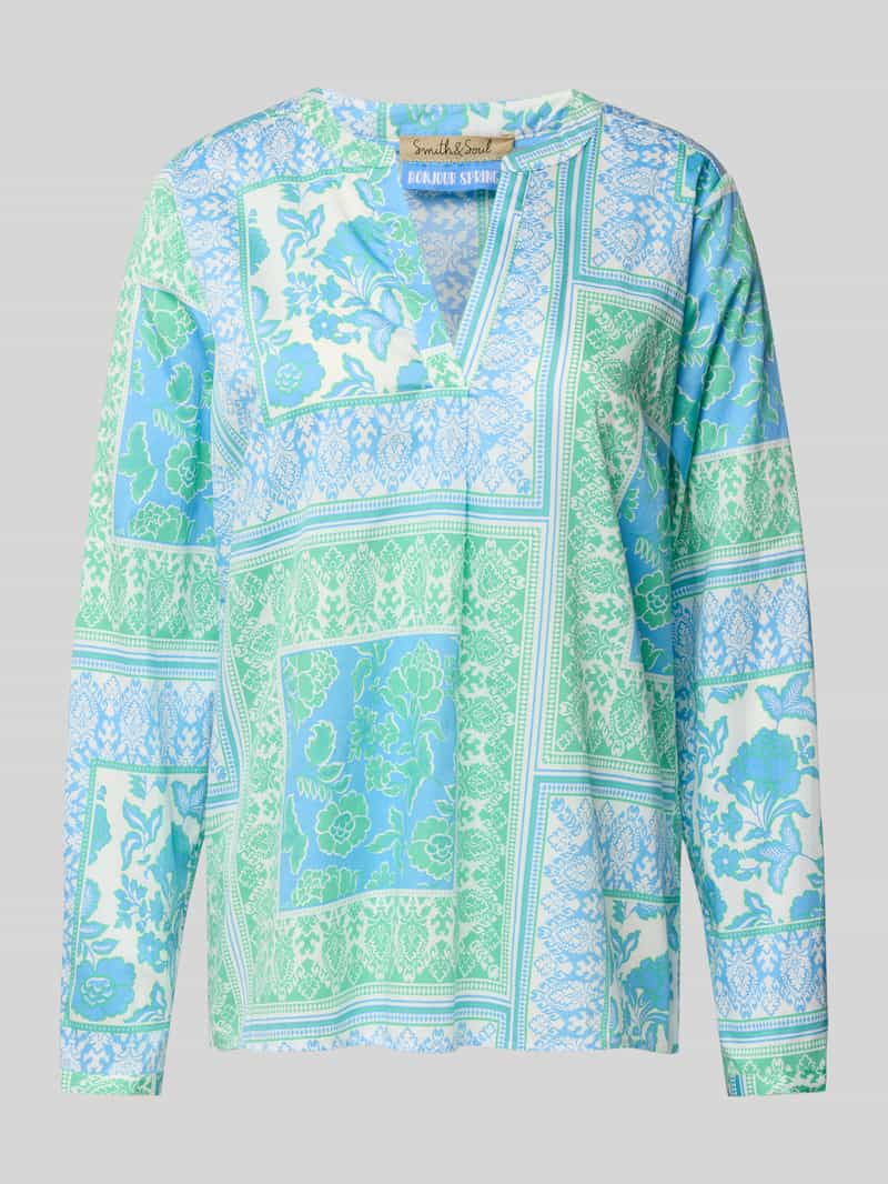Smith and Soul Regular fit blouse met tuniekkraag