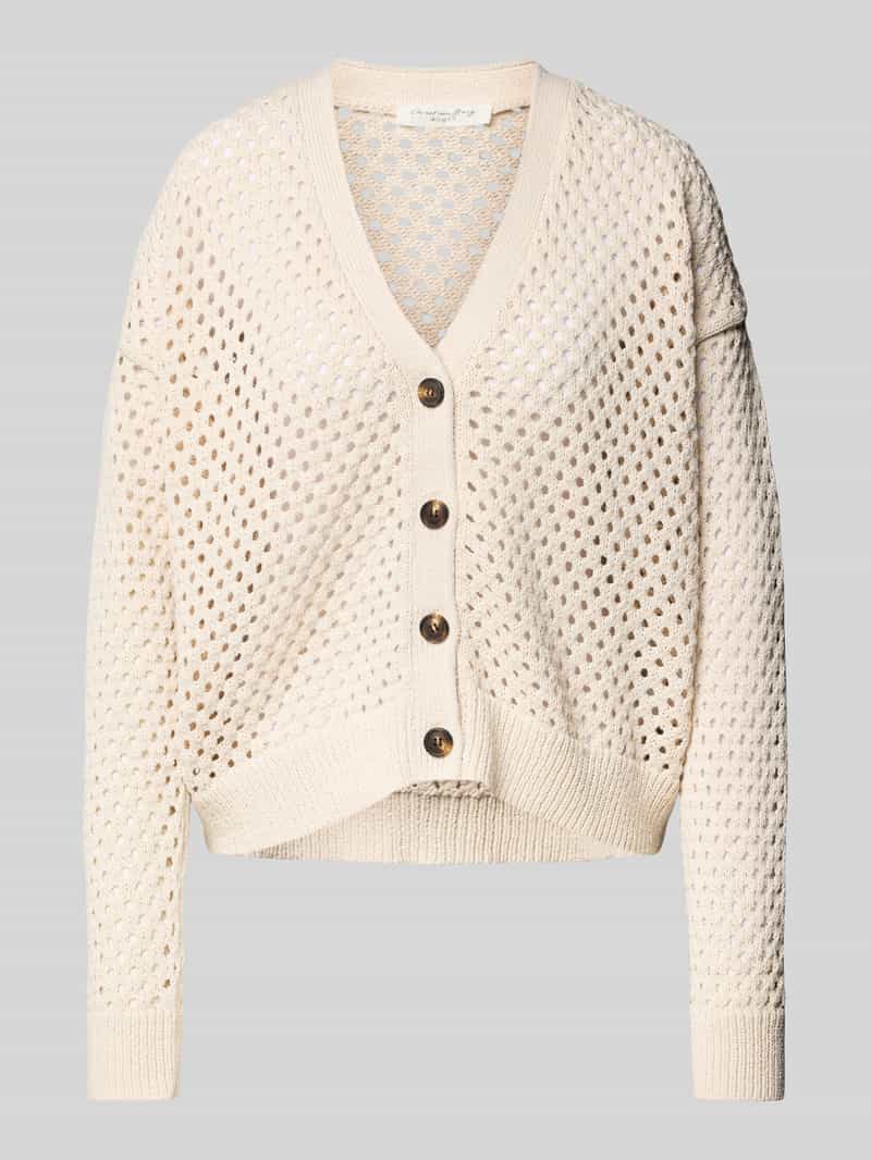 Christian Berg Woman Cardigan met gaatjesmotief