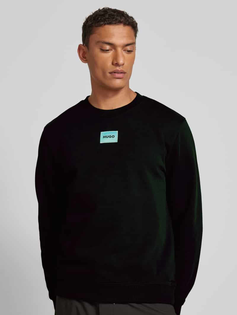 HUGO Sweatshirt met labelpatch