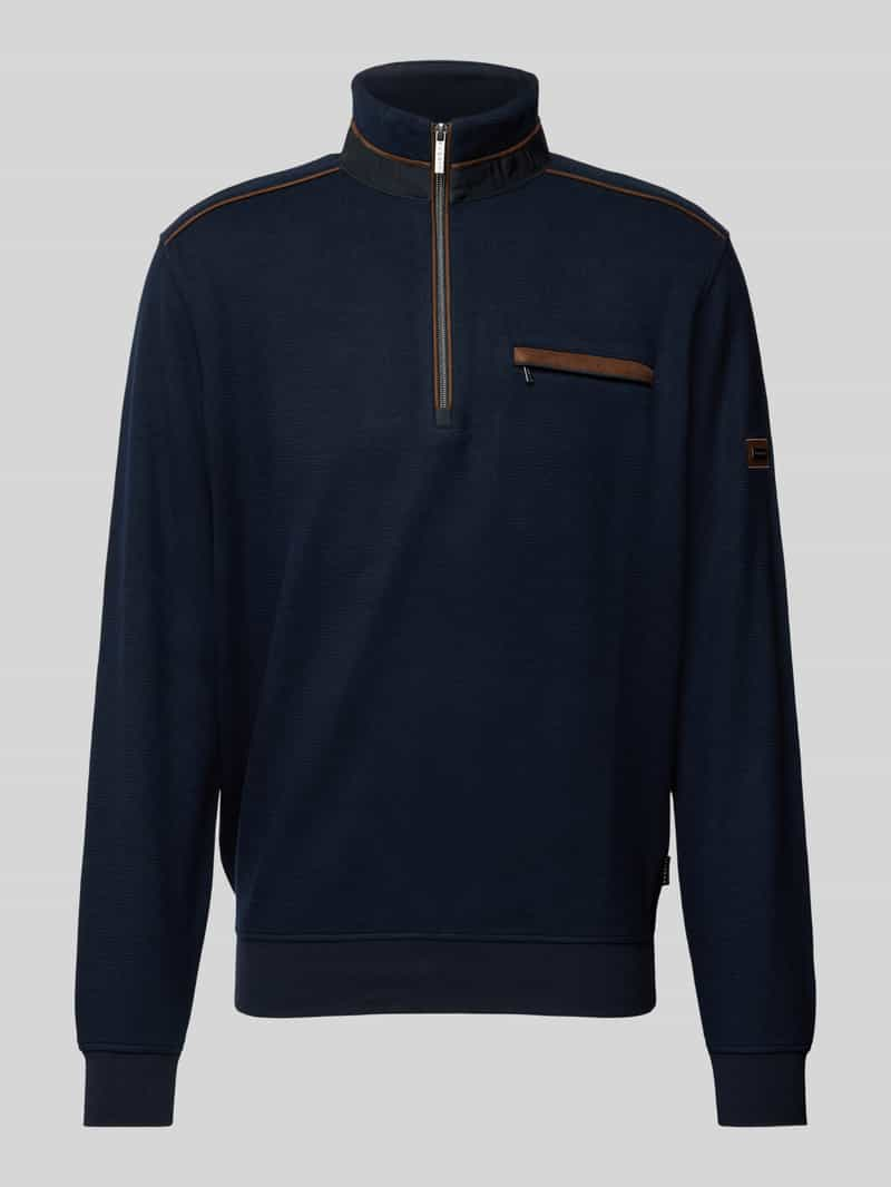 Bugatti Sweatshirt met opstaande kraag