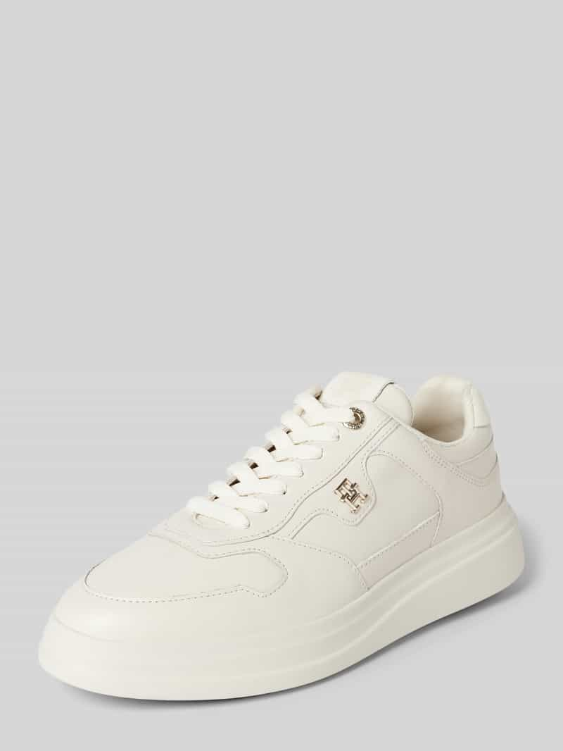 Tommy Hilfiger Leren sneakers met labelapplicatie, model 'LUX POINTY'