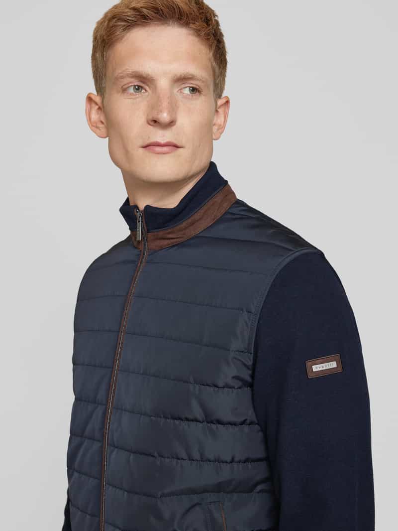 Bugatti Sweatjack met opstaande kraag