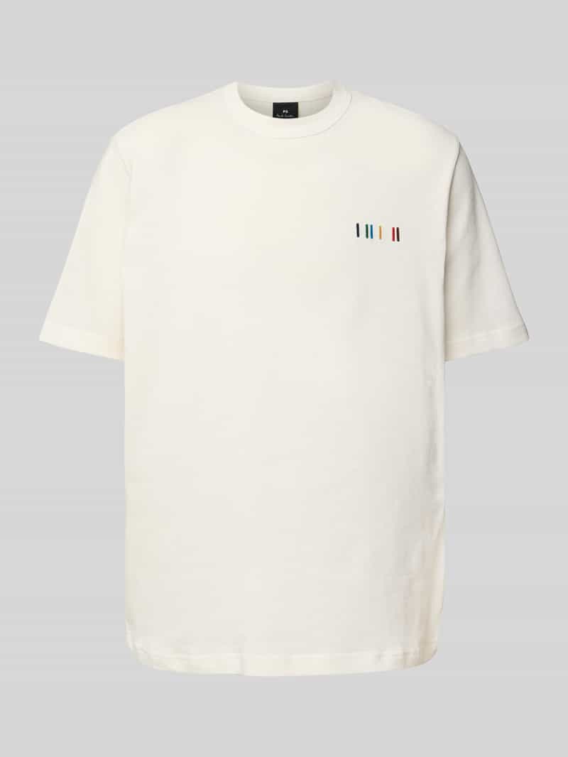 Paul Smith T-shirt met motiefstitching
