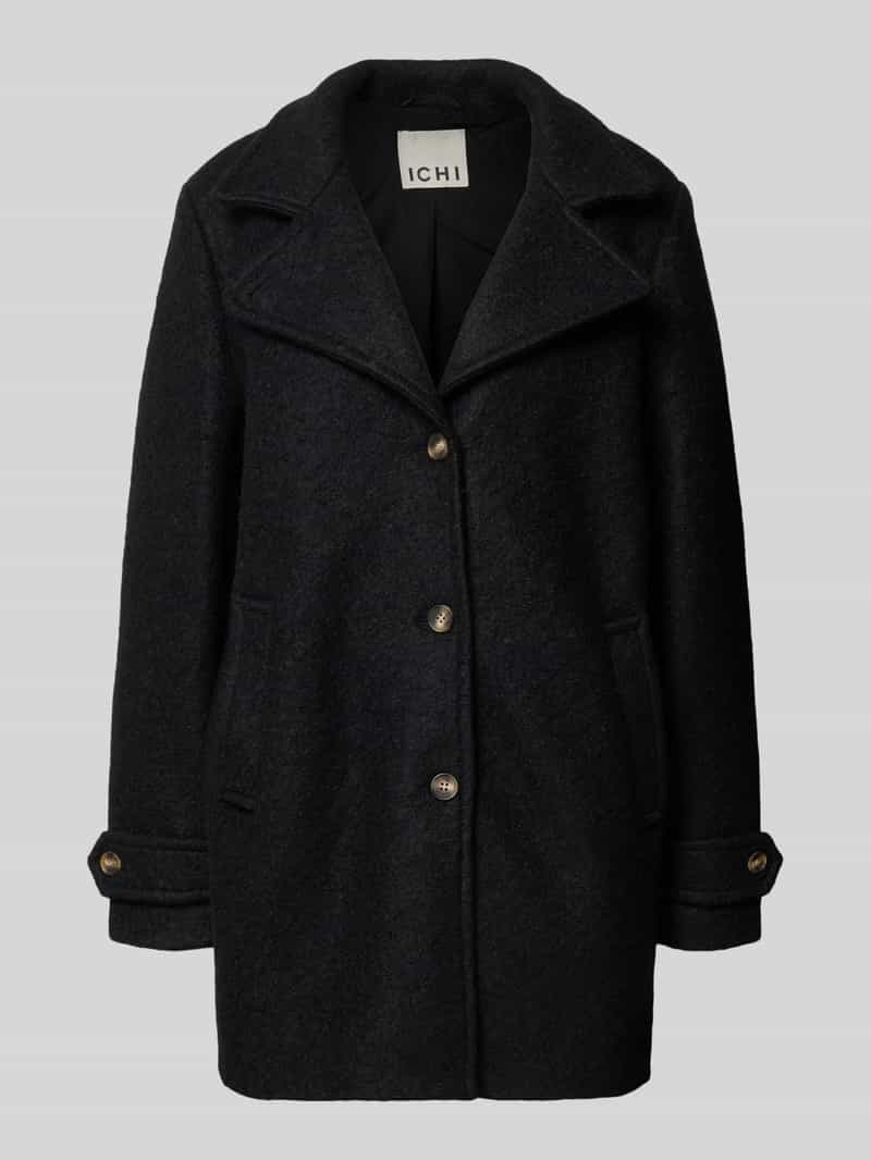 Ichi Relaxed fit lange jas van wolmix model 'Tipa'