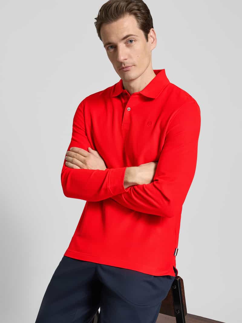 Bugatti Poloshirt met labelstitching