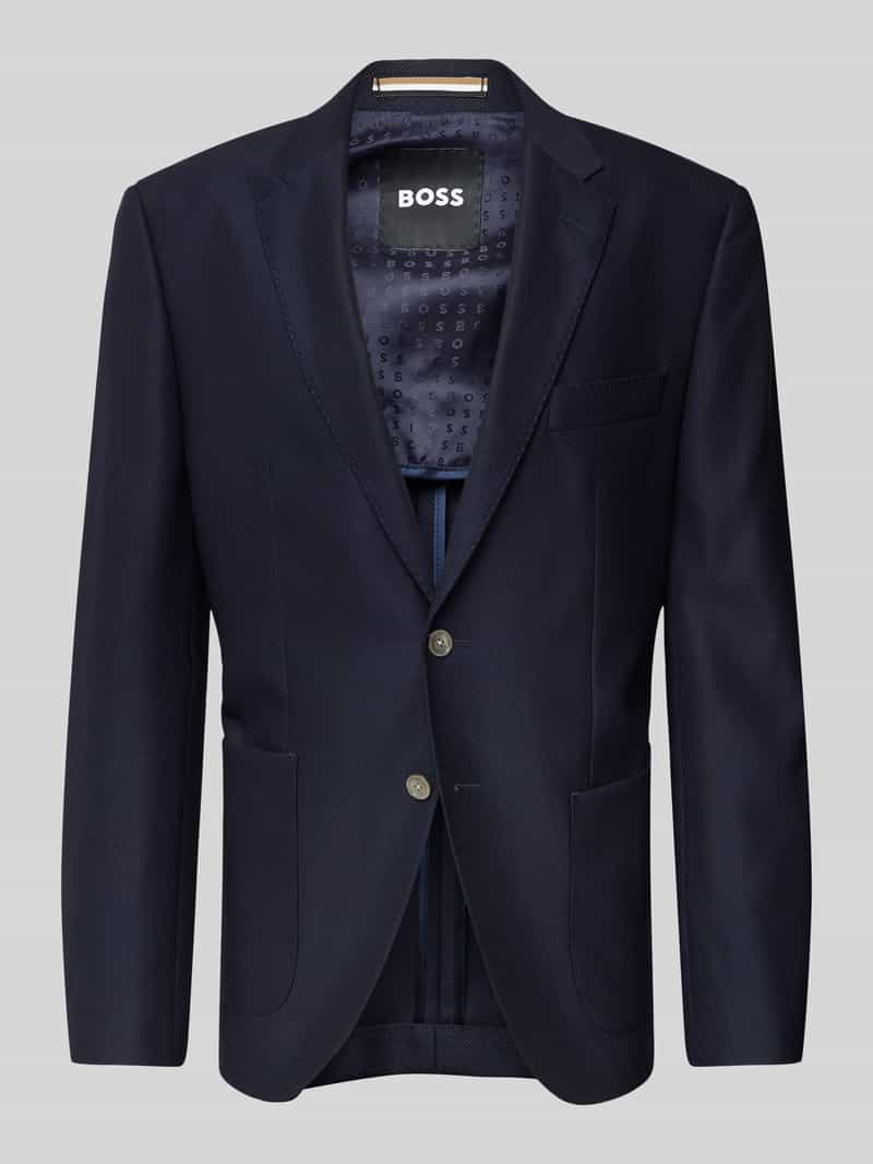 Boss Regular fit colbert van viscose en met reverskraag model 'JANSON'