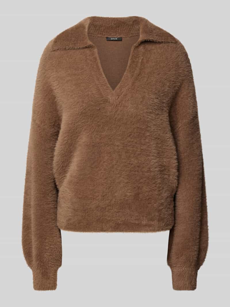 Opus Gebreide pullover met V-hals model 'Posson'