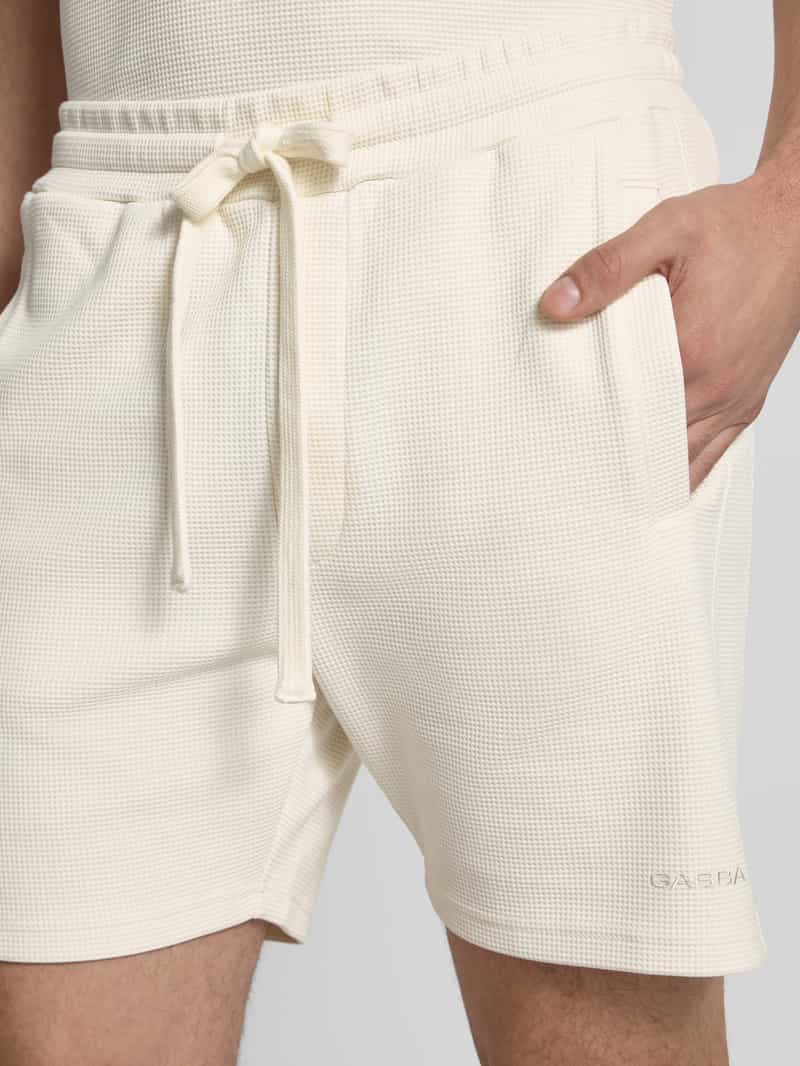 GABBA Regular fit sweatshorts met structuurmotief model 'Tim'
