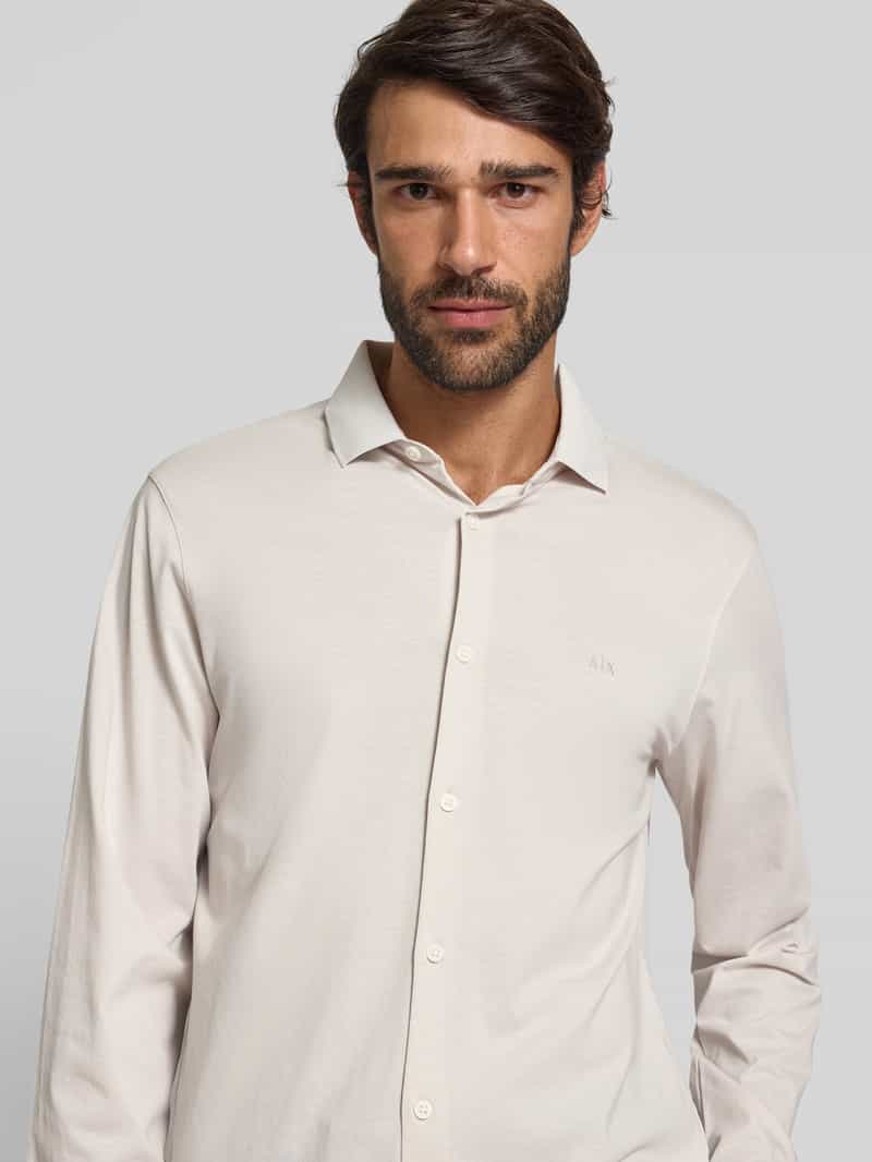 Armani Exchange Regular fit vrijetijdsoverhemd met haaikraag