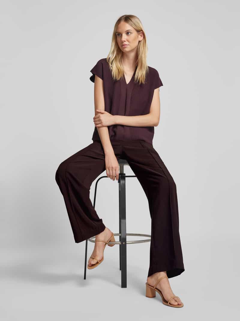 someday Wide leg stoffen broek met vaste persplooien model 'Cakura'