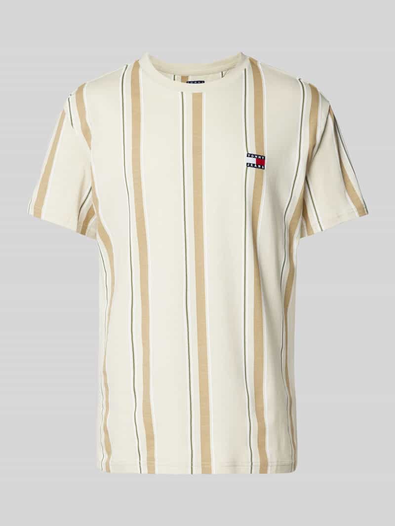 Tommy Jeans Regular fit T-shirt van puur katoen met labelstitching