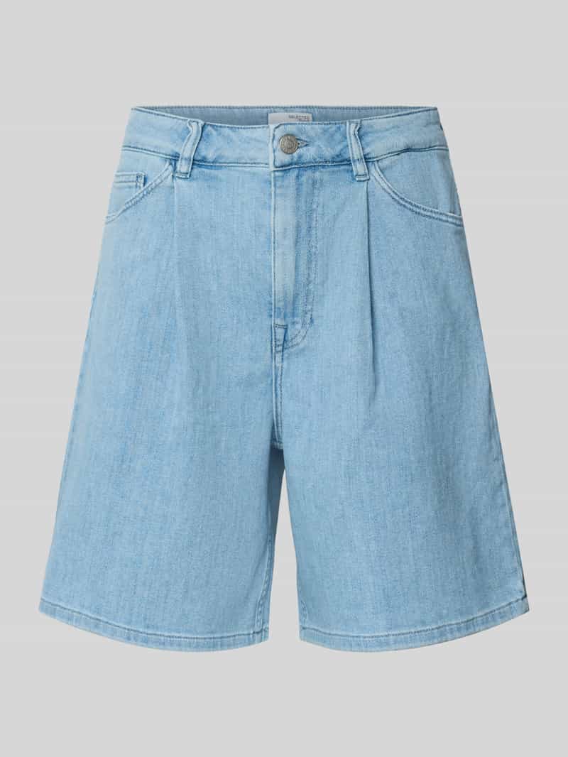 Selected Femme Regular fit korte jeans van katoenmix model 'ANYA'