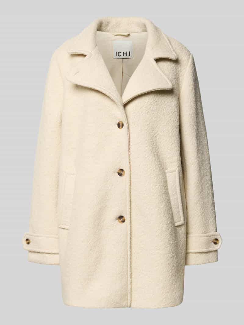 Ichi Relaxed fit lange jas van wolmix model 'Tipa'