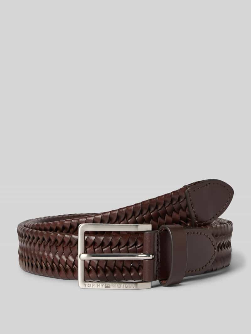 Tommy Hilfiger riem in gevlochten look van echt leer model 'OLIVER WOVEN 3.0'