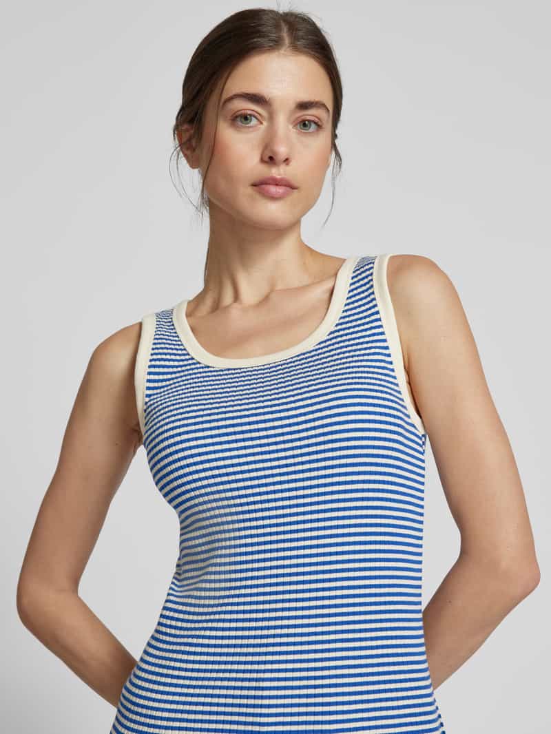 Marc O'Polo Slim fit top in een gestreepte katoenmix