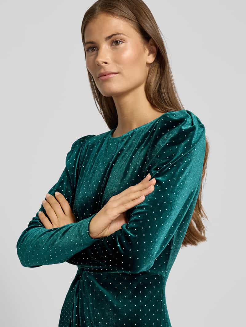 YAS Cocktailjurk van fluweel met mohair model 'HELLA'