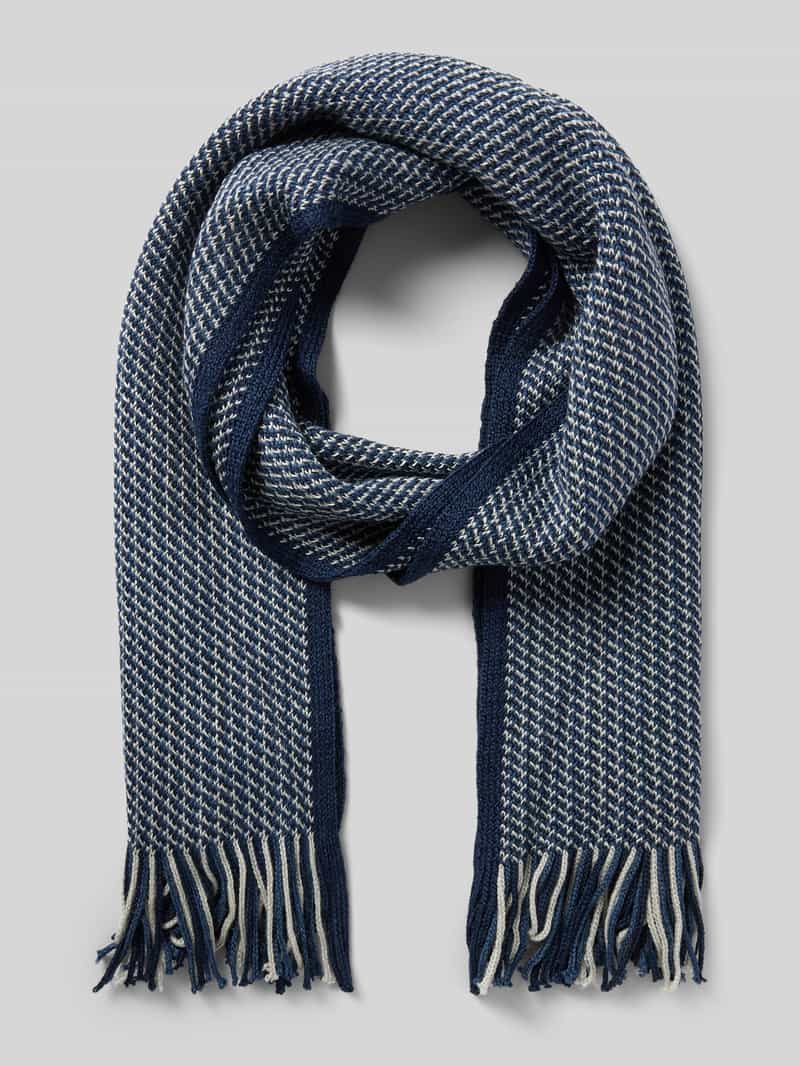 Christian Berg Men Wollen sjaal met franjes