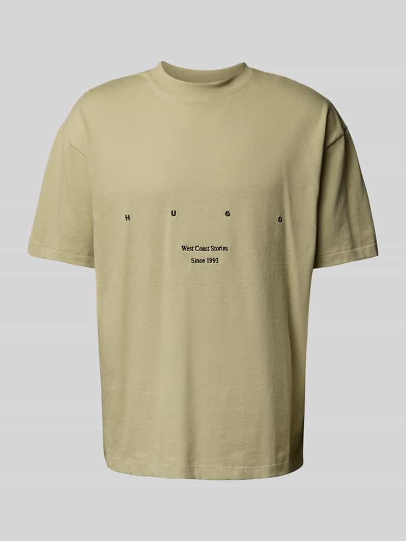 HUGO T-shirt met ronde hals model 'Duwrite'
