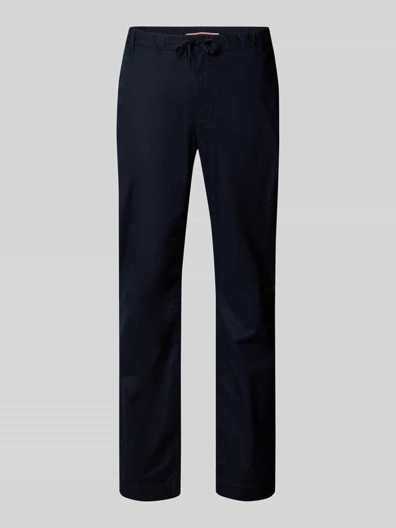 Tommy Hilfiger Straight leg chino van een mix van katoen en elastaan
