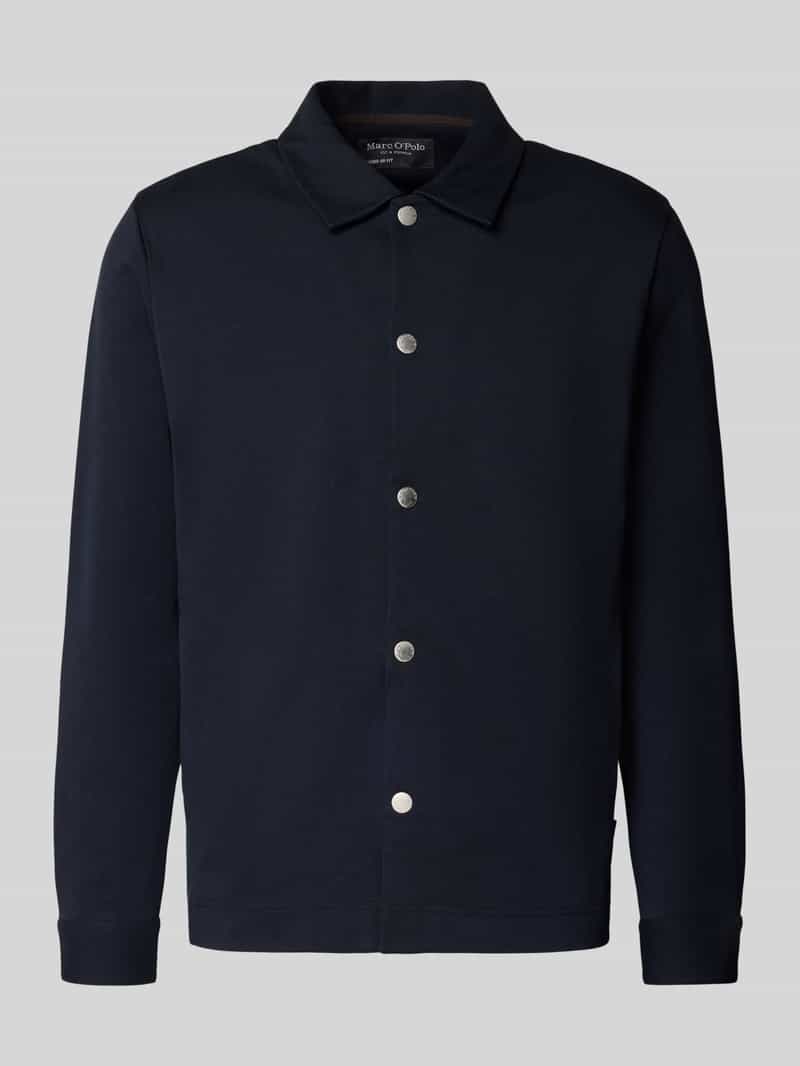 Marc O'Polo Regular fit overhemdjack van katoenmix
