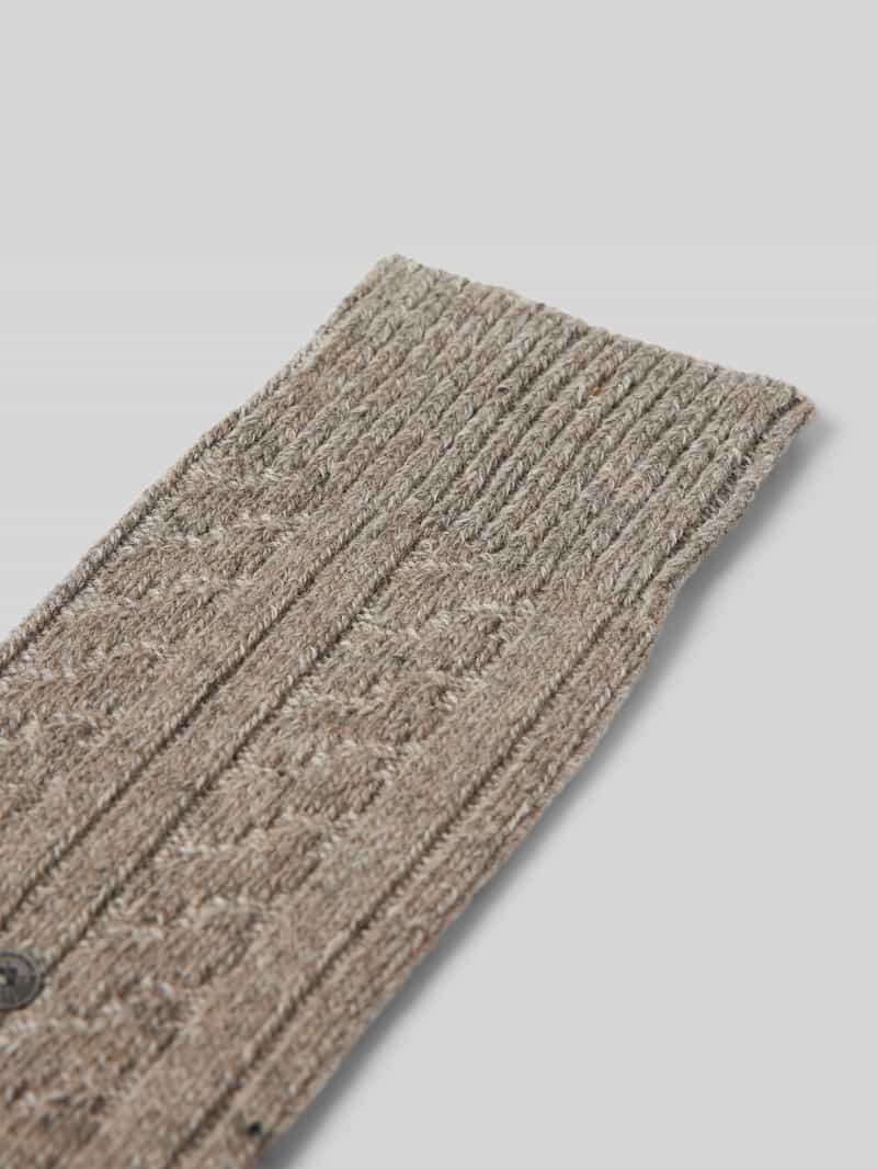 Burlington Sjaal van wolmix met labeldetail model 'Tweed'