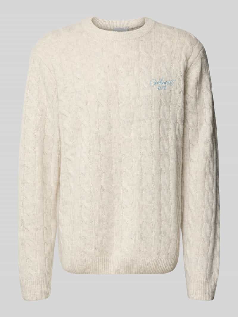 Carhartt Work In Progress Gebreide pullover met labelstitching