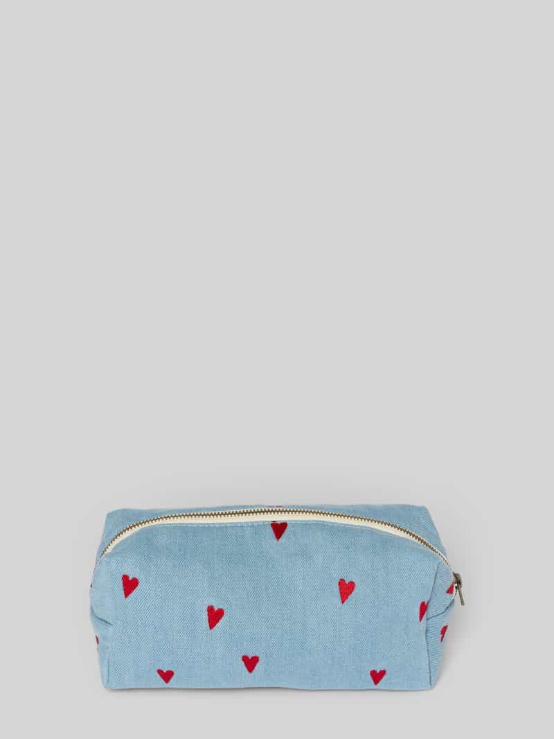 STUDIO NOOS Make-uptasje met stitchings model 'Denim Hearts'