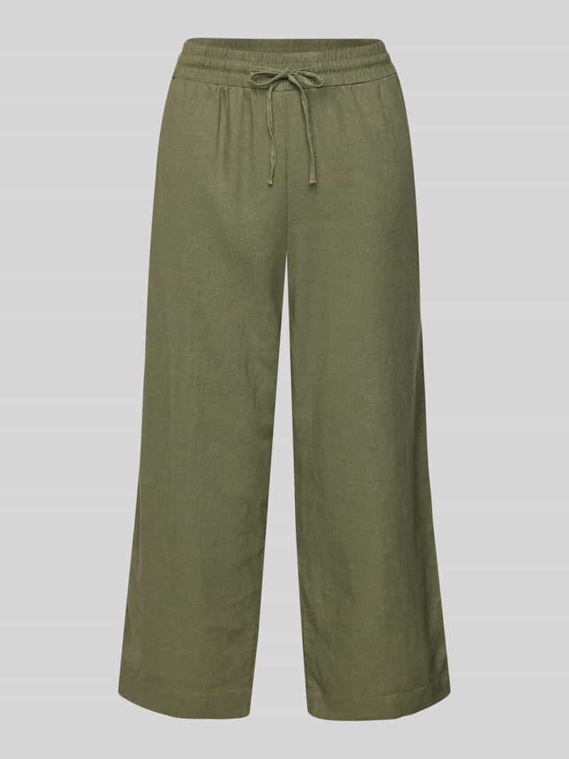 FREE QUENT Wide leg linnen culotte met tunnelkoord model 'Lava'