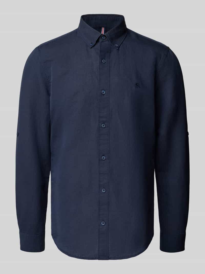 Lerros Regular fit linnen overhemd met button-downkraag