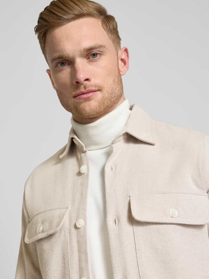 Jack & Jones Premium Comfort fit overhemdjack met klepzakken op de borst model 'RAYMOND'