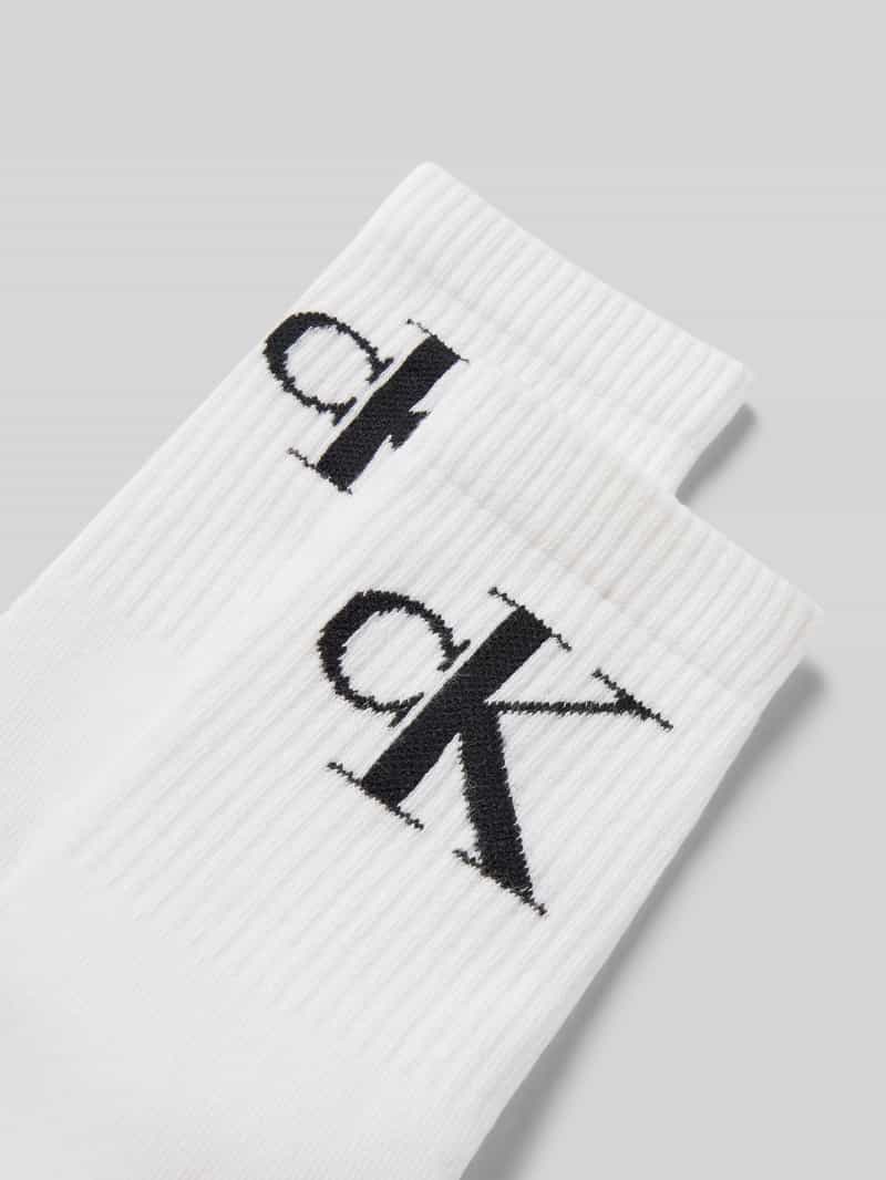 Calvin Klein Jeans Sokken met elastische ribboordjes in een set van 2 paar