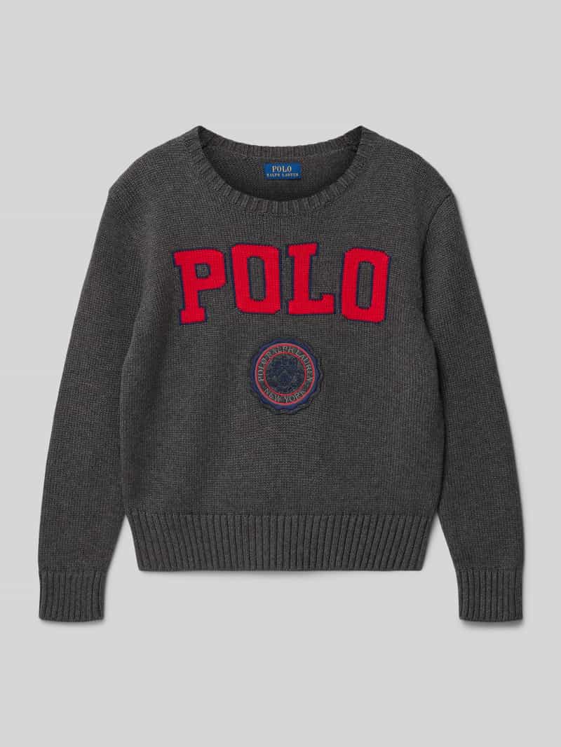 Polo Ralph Lauren Teens Regular fit pullover in gebreide look met logopatch