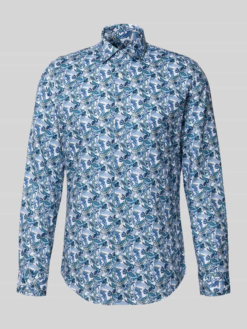 seidensticker Slim fit zakelijk overhemd van katoen met kentkraag