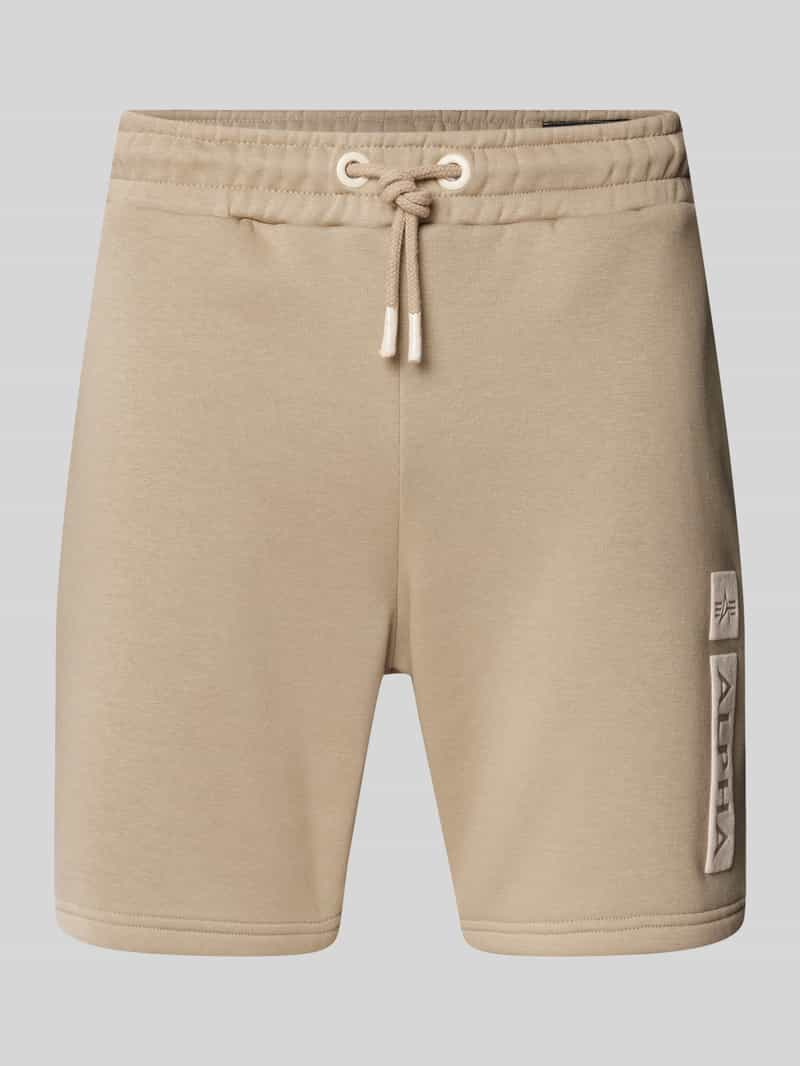 alpha industries Regular fit sweatshorts met labelprint