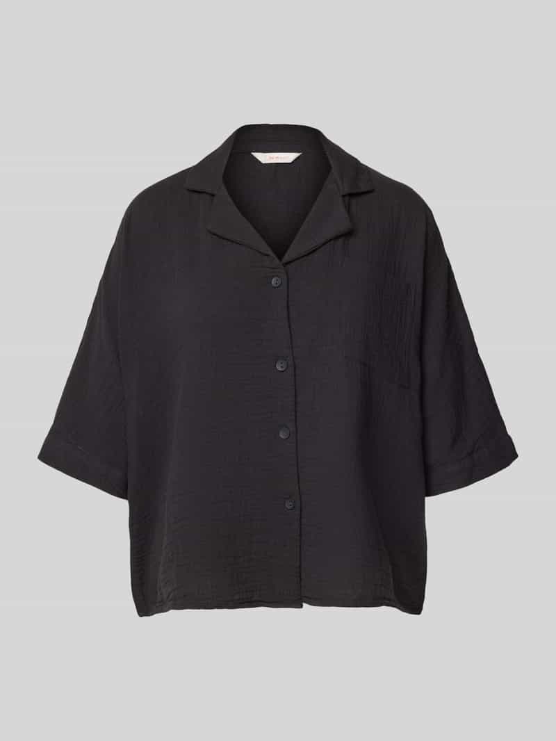 Only Boxy fit blouse met korte mouwen van zuiver katoen model 'THYRA'