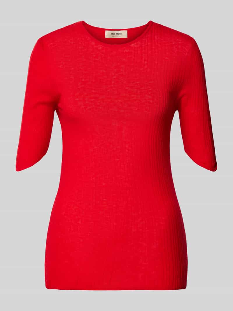 MOS MOSH Gebreid shirt met ronde hals model 'BOUCH'