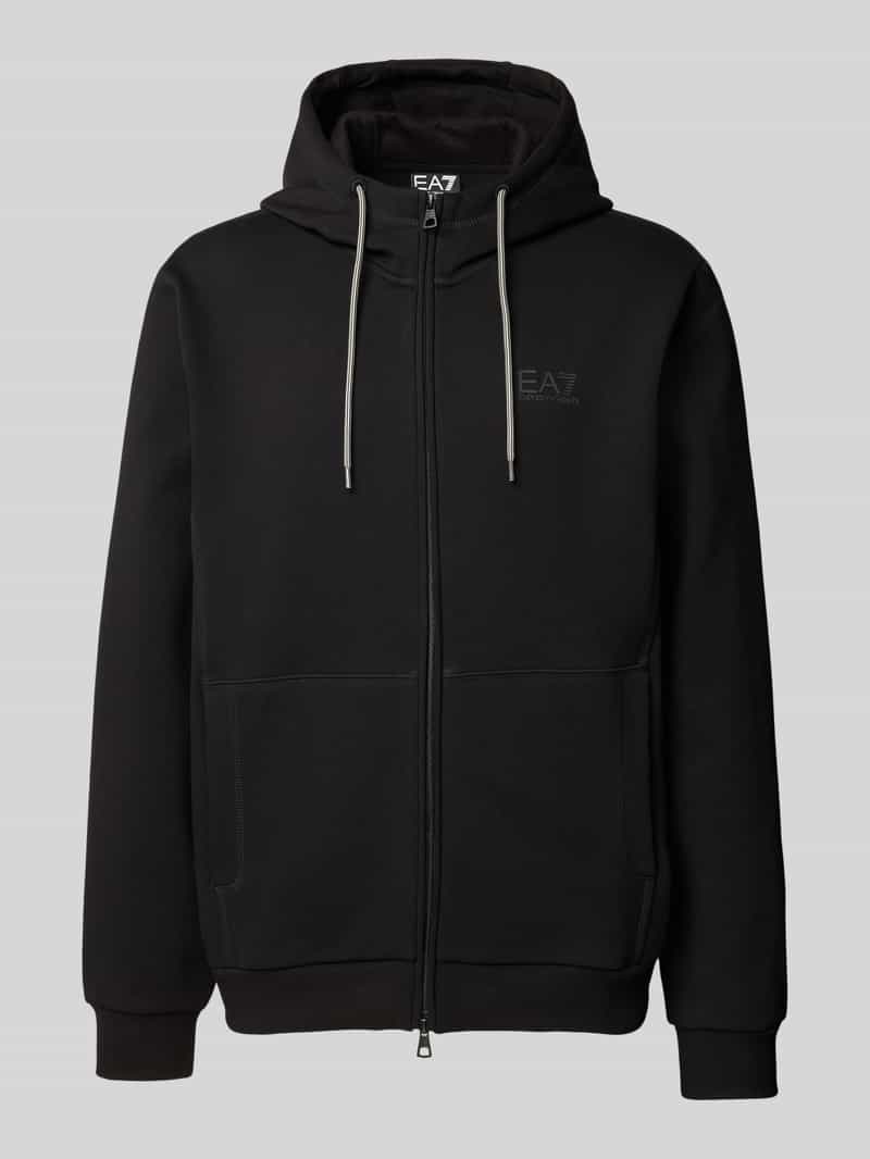 EA7 Emporio Armani Sweatjack met tweewegsritssluiting model 'TRAIN VISIBILTY'