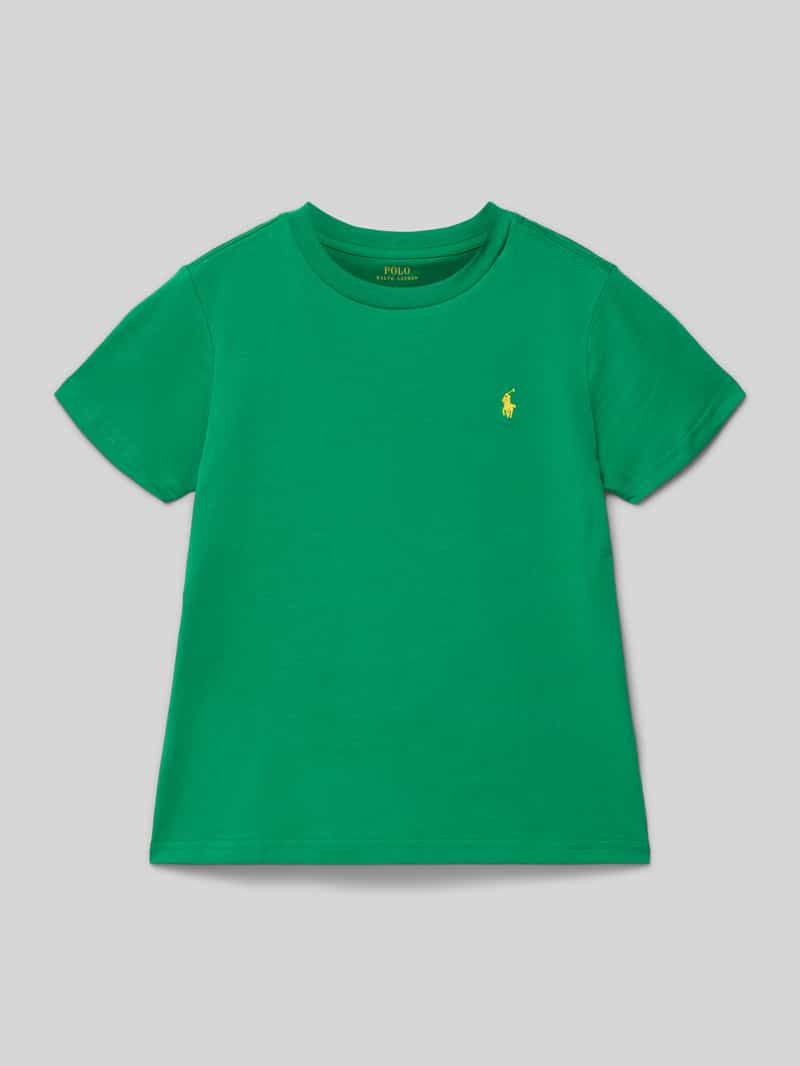 Polo Ralph Lauren Kids T-shirt met labelstitching en ronde hals