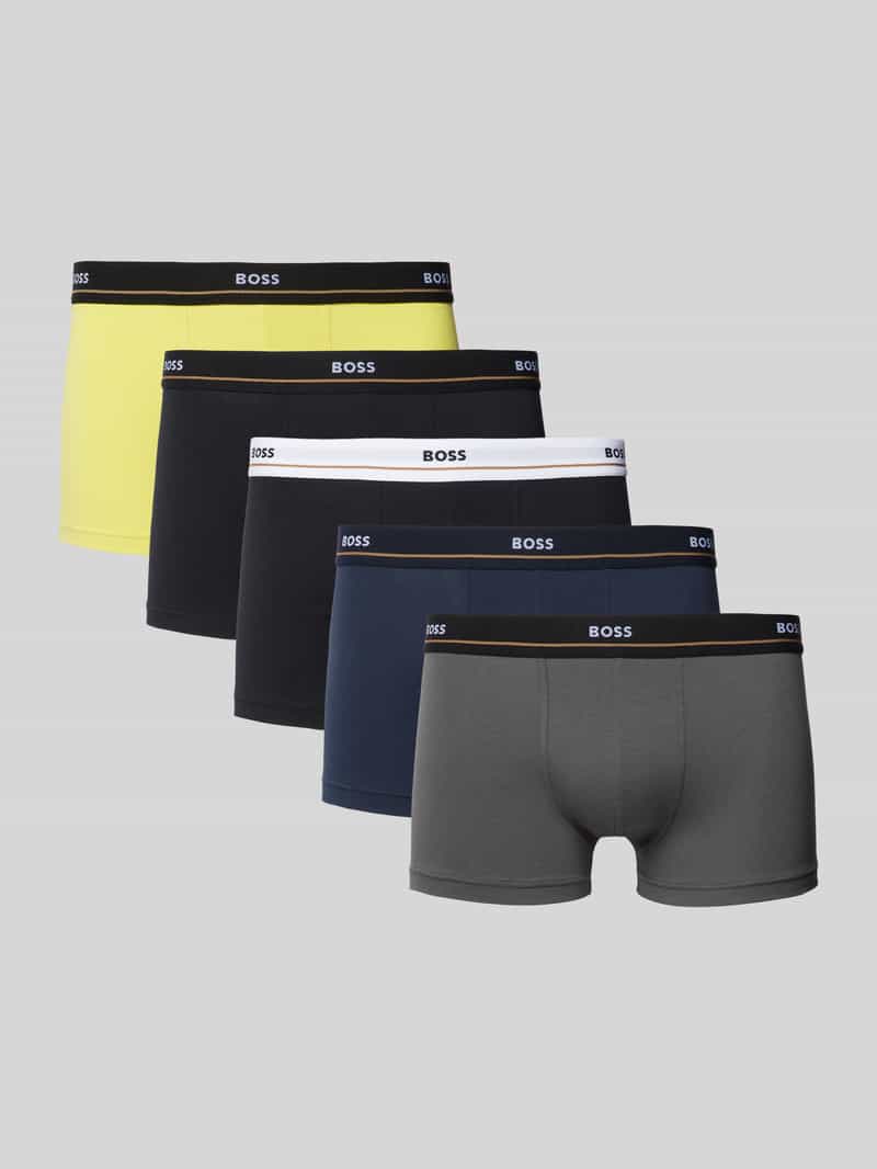 Boss Boxershort met elastische band met logo in een set van 5 stuks
