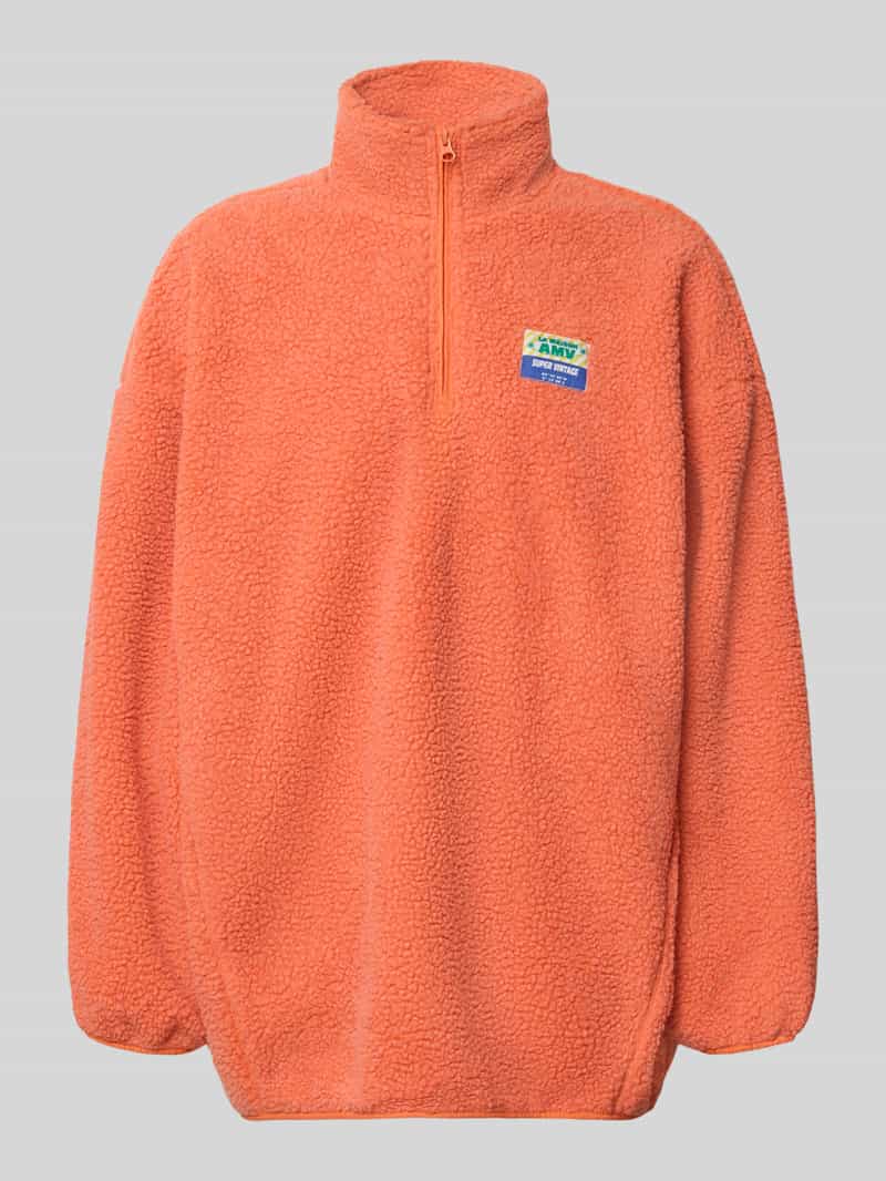 American vintage oversized fit sweatshirt in teddylook met schipperskraag