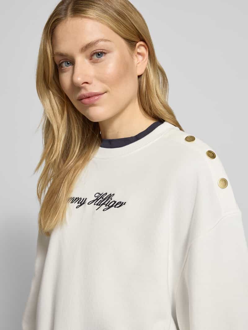 Tommy Hilfiger Relaxed fit sweatshirt van katoenmix