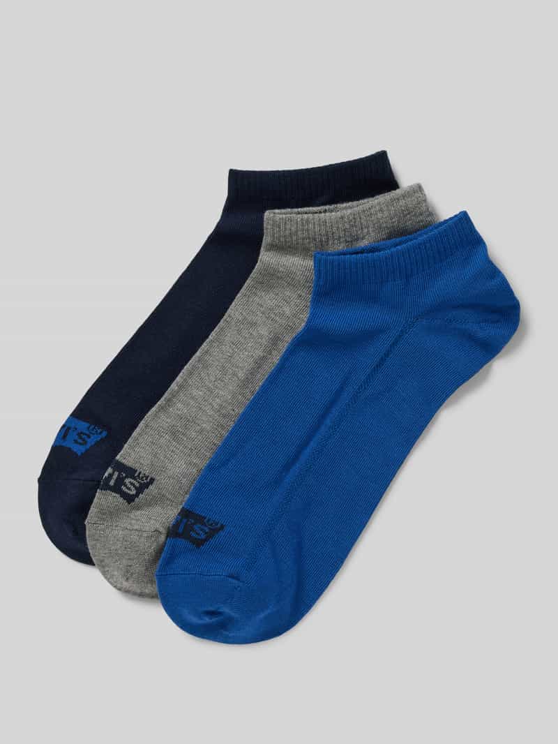 Levi's Sneakersokken met labelprint in een set van 3 paar
