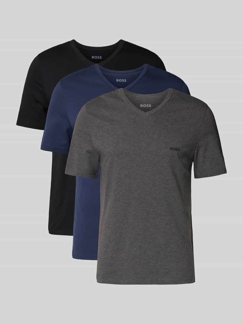 T-shirt met V-hals in een set van 2 stuks, model 'Classic'