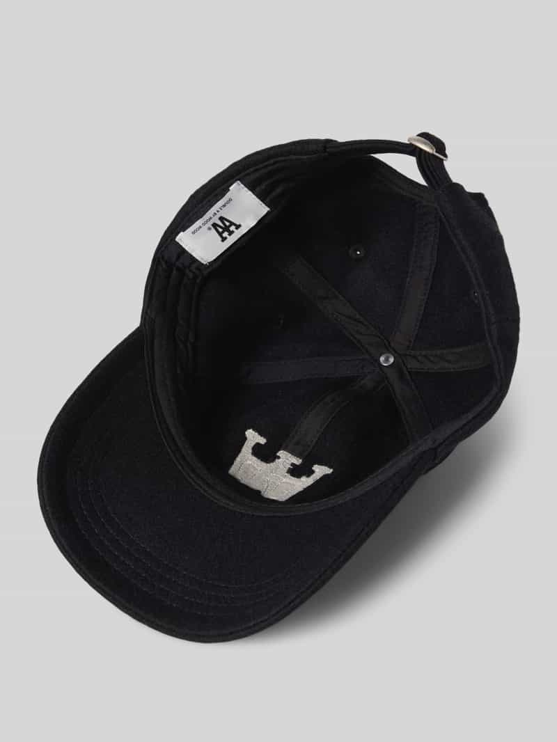 Wood Baseballpet met labeldetail