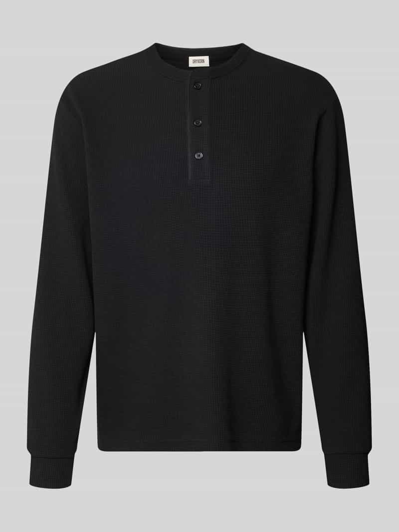 drykorn Regular fit pullover met knoopsluiting model 'Kilano'