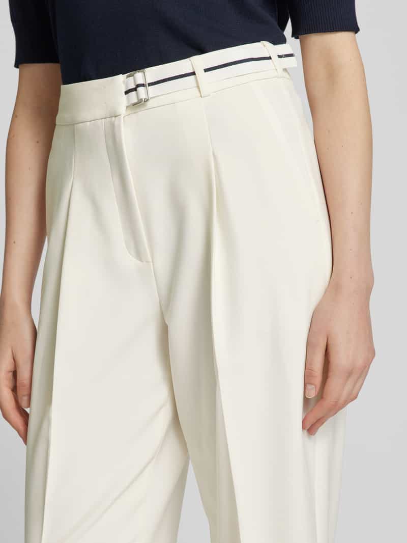 CAMBIO Loose fit bandplooibroek met verkort model 'ELAINE'