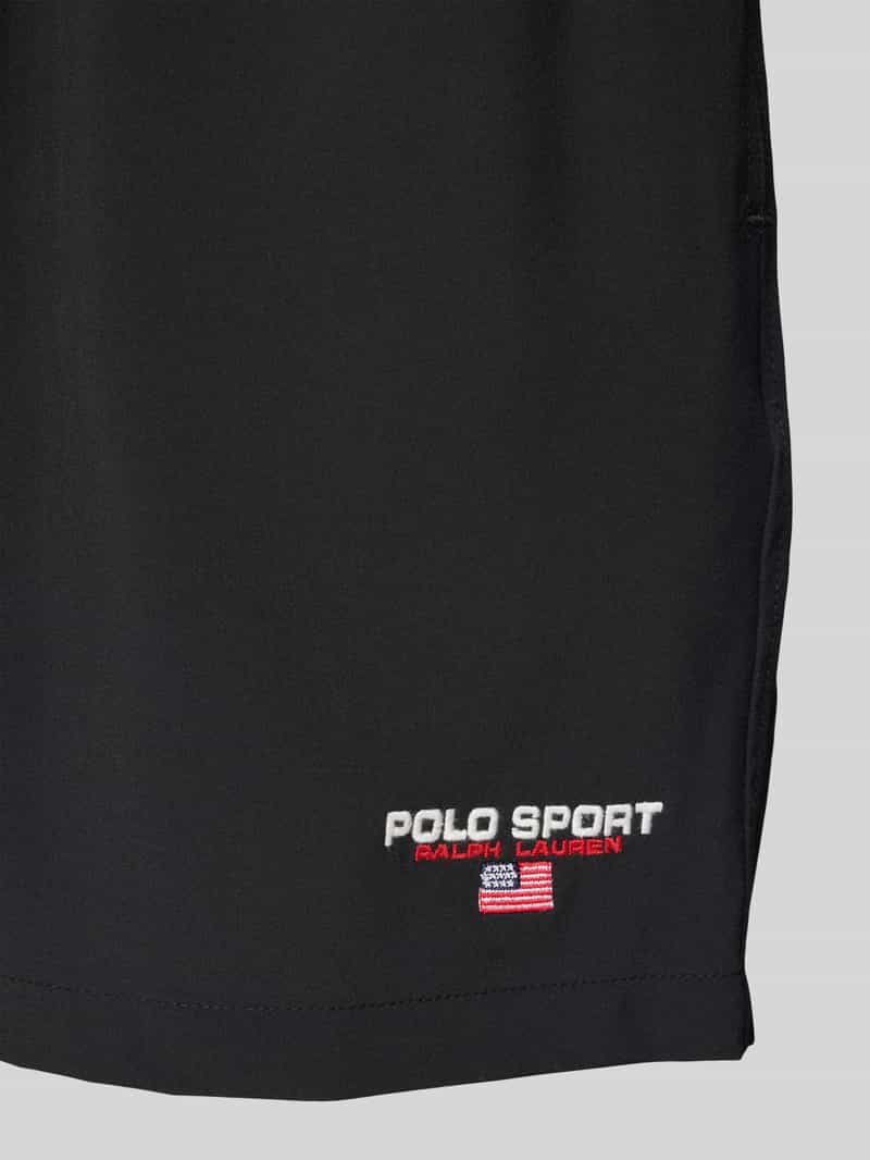 Polo Sport Relaxed fit zwembroek met labelstitching model 'TRAVLER'