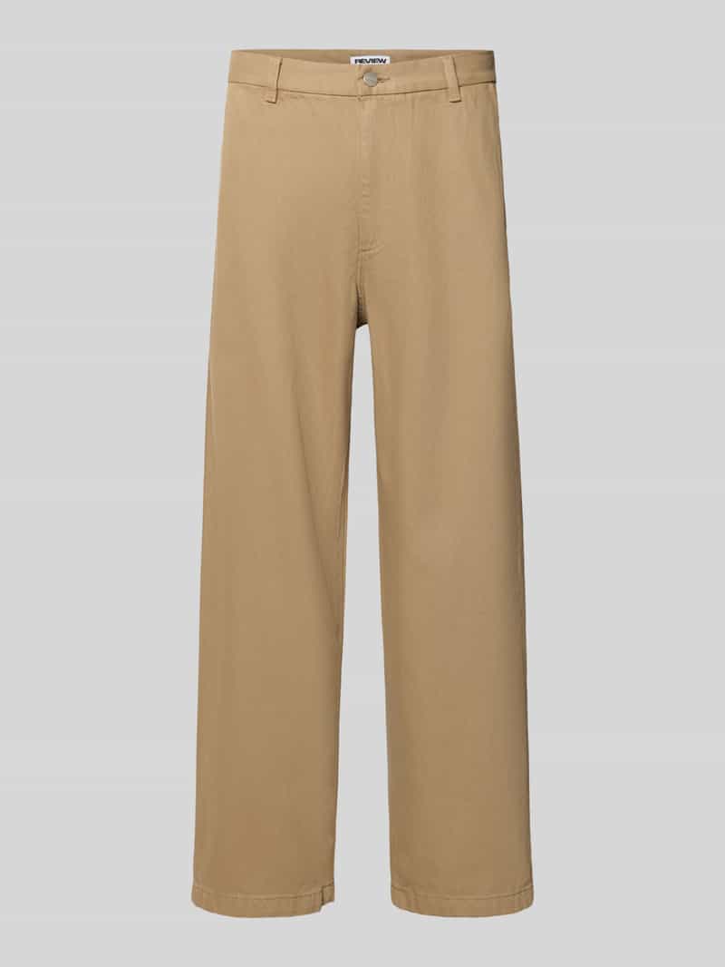 barrel-fit-broek van katoenen stof met Franse steekzakken