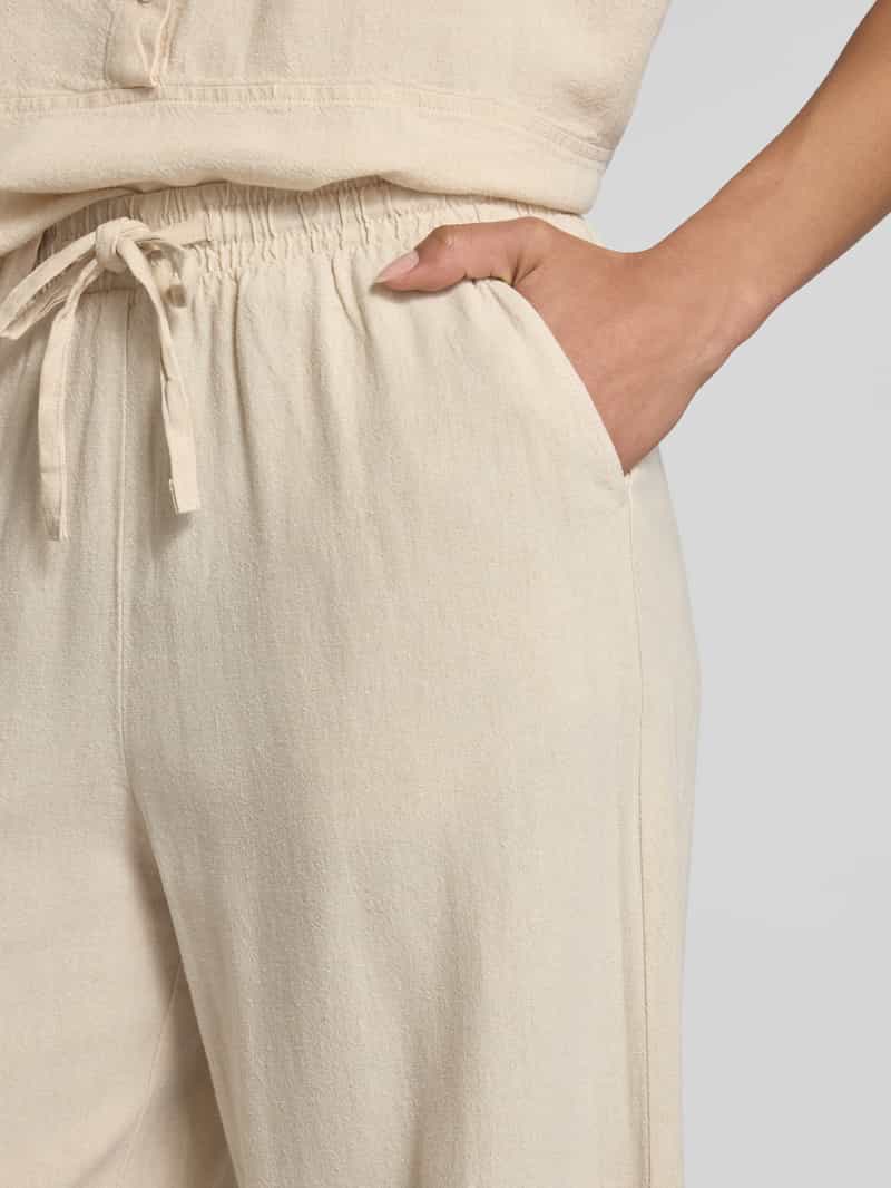 Ichi Stoffen broek van een mix van linnen en viscose model 'LINNO'
